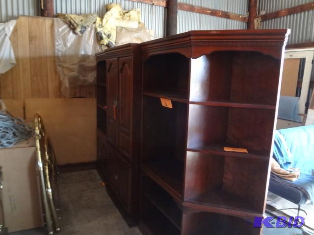 lot 4 image: Cherrywood shelf unit, matches 5,6,...