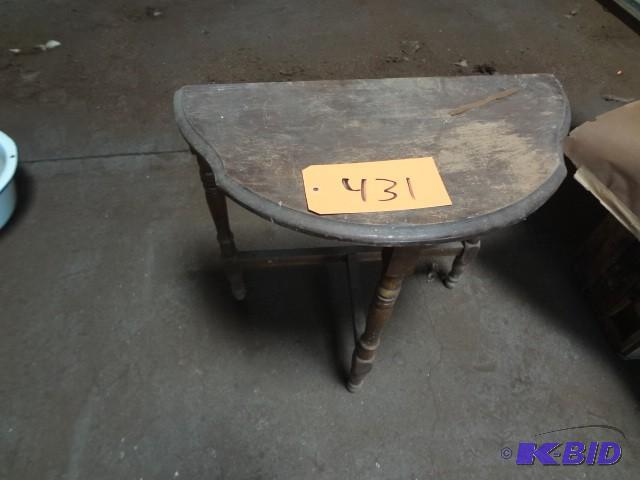 lot 431 image: Half moon table...