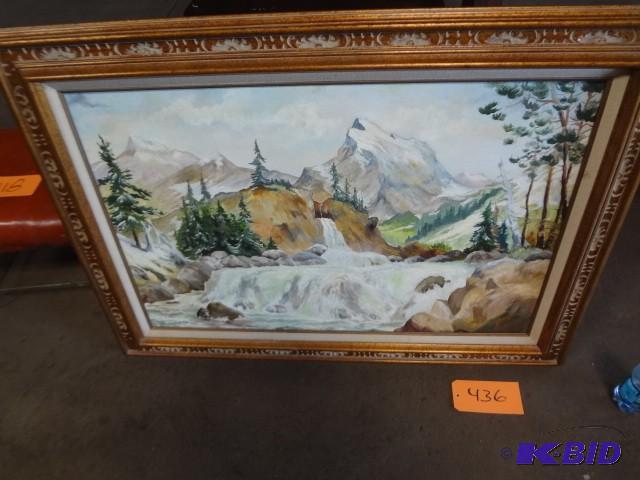 lot 436 image: Large oil painting, J. Brazill...
