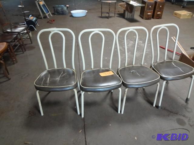 lot 438 image: (4) metal chairs...
