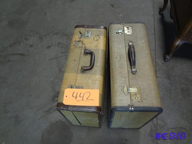 lot 442 image: (2) old suit cases...