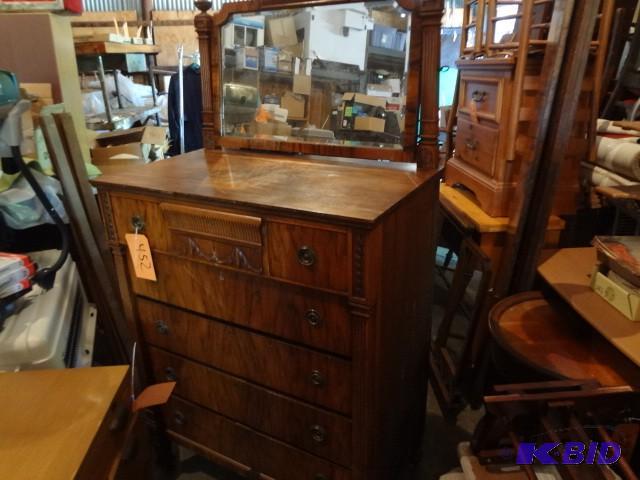 lot 452 image: Chest, matches, hidden drawer, mirr...