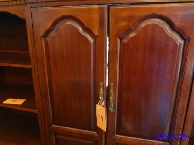 lot 5 image: Cherrywood Entertainment center, ma...