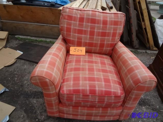 lot 504 image: Plaid Chair...