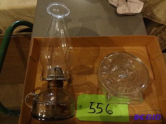 lot 556 image: MickeyMinnie Glass Bank, Hurricane...
