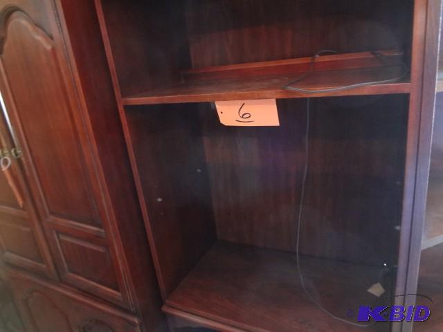 lot 6 image: Cherrywood shelf, matches 4,5,7. Sh...