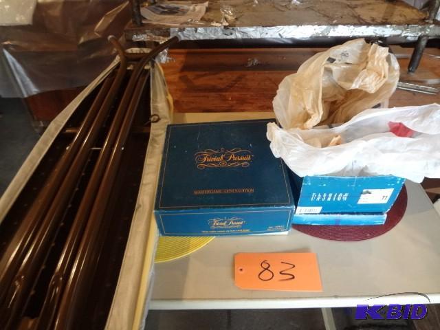 lot 83 image: Ironing Board, Trivial Pursuit, Cur...