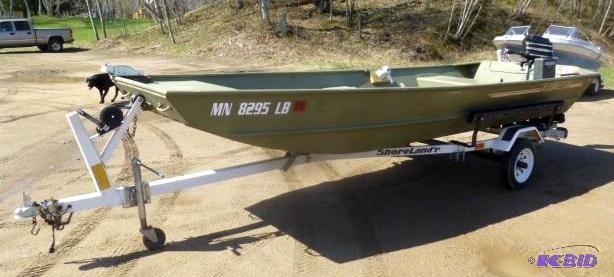 lot 6 image: 1990 Lowe 16 Aluminum Jon BoatDuc...