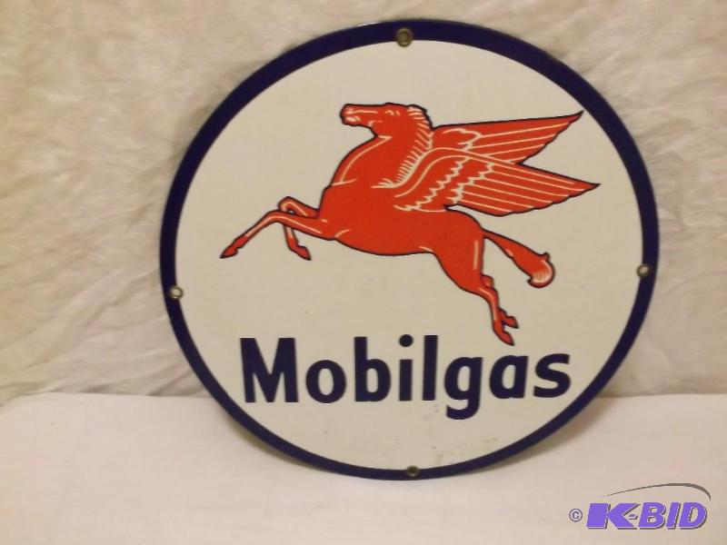 Mobil gas sign measures 11 14&quot...