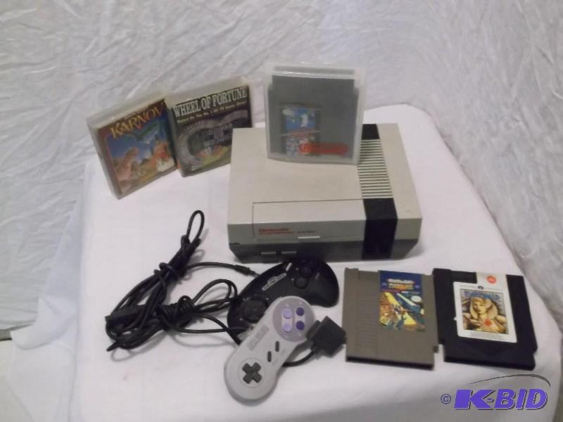 Nintendo game system with 5 games a...