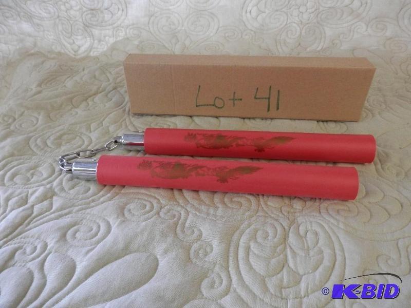 Nunchucks with foam handle and chai...
