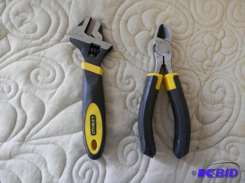 Stanley cresent wrench and side cut...