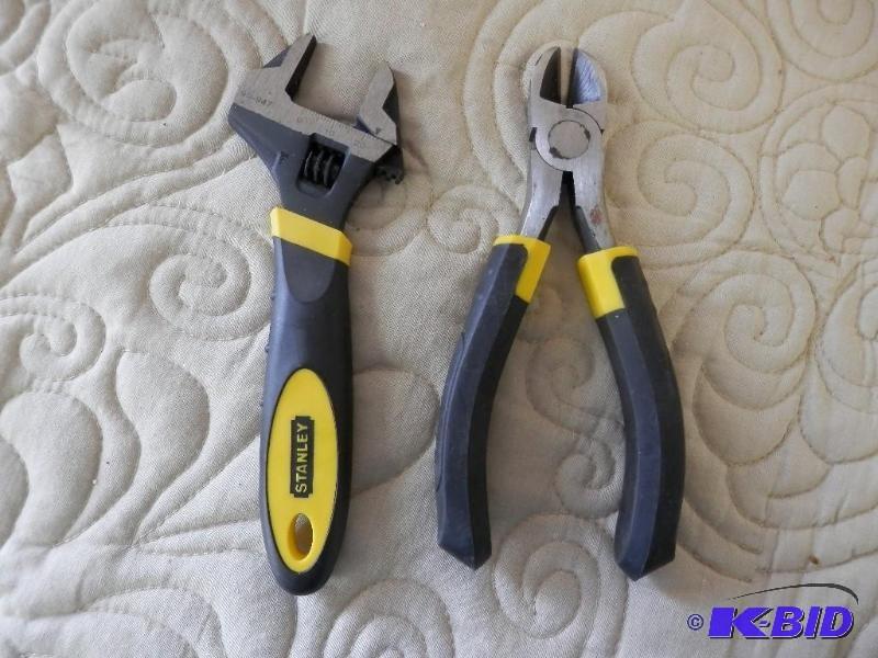 Stanley cresent wrench and side cut...