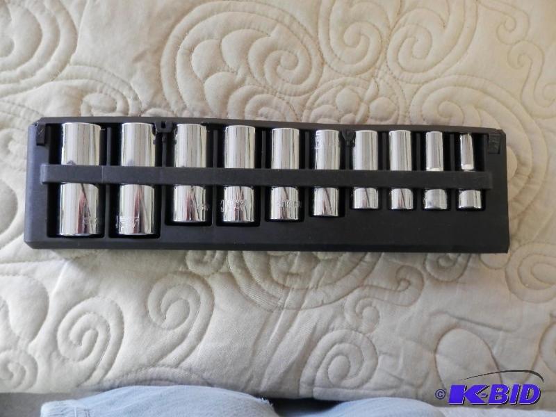 Stanley 10 peice SAE deep socket se...