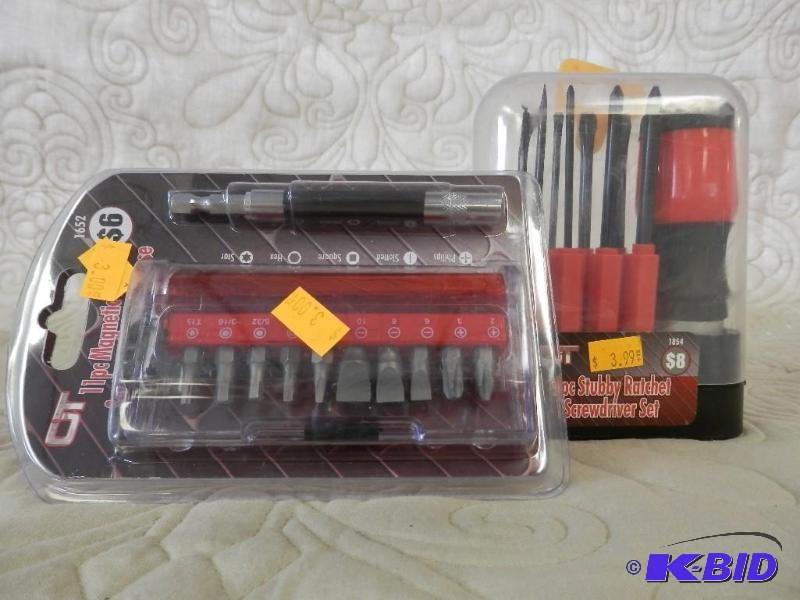 9 pc stubby ratchet screwdriver set...