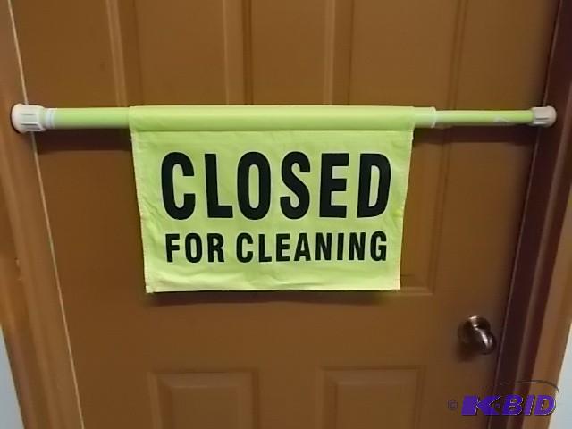 lot 18 image: Closed For Cleaning Barricade, Tele...