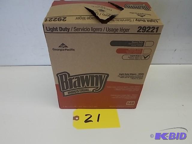 lot 21 image: Brawny 148 ct. Light Duty Industria...