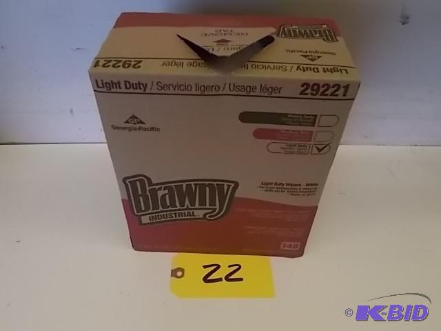 lot 22 image: Brawny 148 ct. Light Duty Industria...