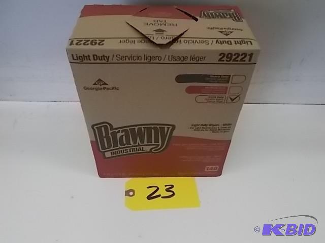 lot 23 image: Brawny 148 ct. Light Duty Industria...