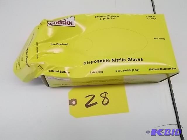 lot 28 image: Condor 100 ct. Disposable Nitrile G...