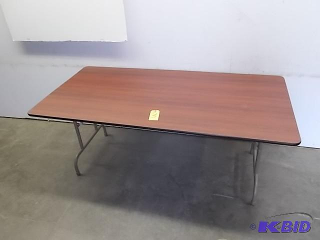lot 3 image: Banquet Table, 3 x 6, Folding Leg...