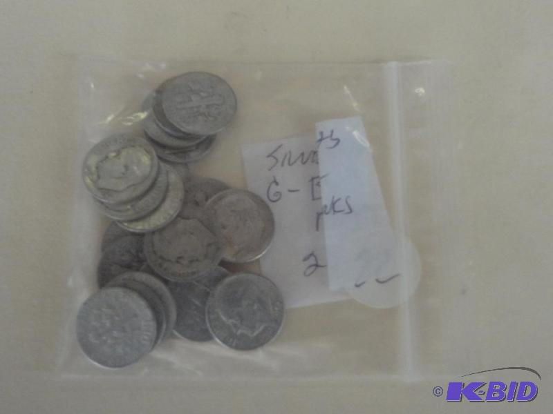 Bag Of (20) Silver Roosevelt Dimes,...