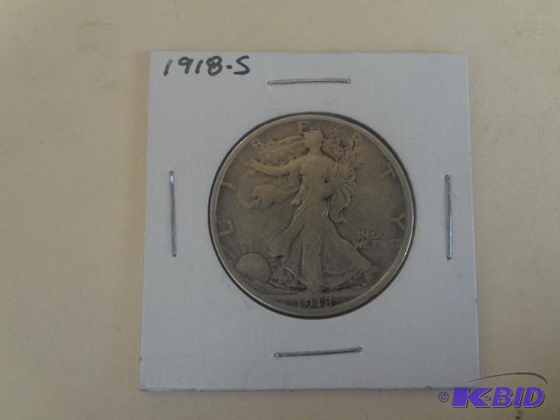 1918-S Walking Liberty...
