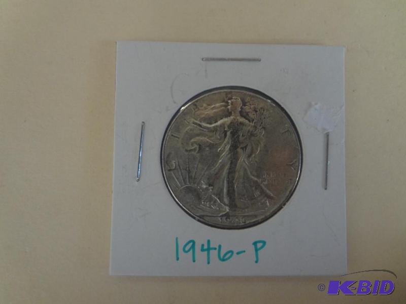 1946 Walking Liberty, Shows The Ski...