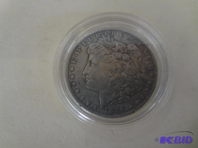 1886 Morgan Silver Dollar, FVF...