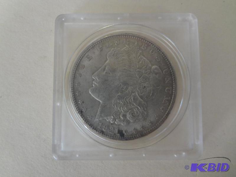1921-S Morgan Silver Dollar, EF...
