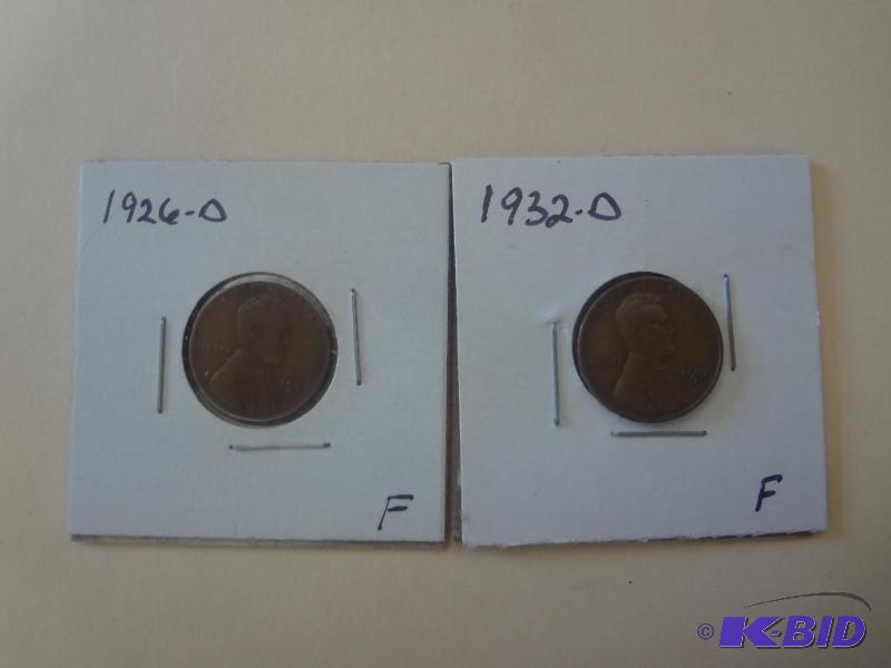 1926-D &amp 1932-D - Lincoln Wheat...