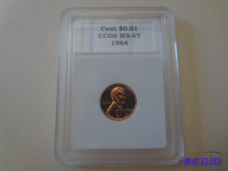 1964 Lincoln Wheat Cent - Slabbed &...