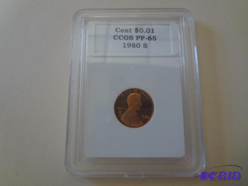 1980-S Lincoln Wheat Cent - Slabbed...