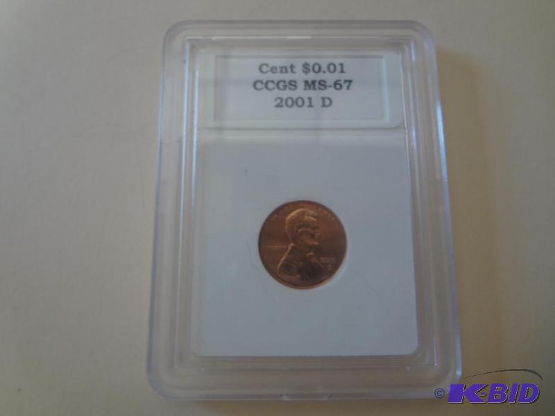 2001-D Lincoln Wheat Cent - Slabbed...