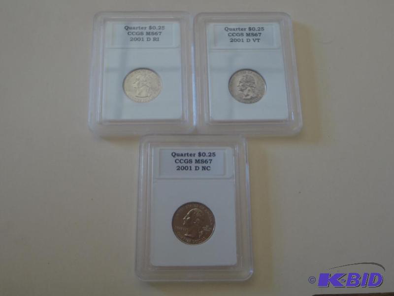 2001-D Washington Quarters (Qty. 3)...