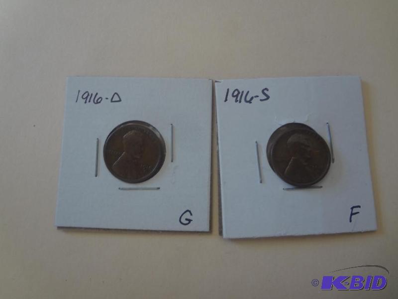 1916-D (Grade G) &amp 1916-S (Grad...