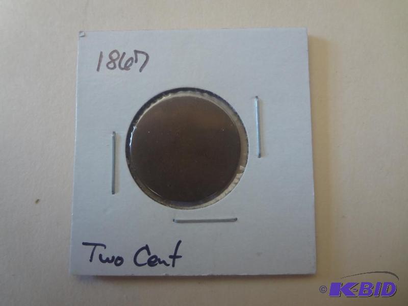 1867 Shield Two-Cent - Grade G...