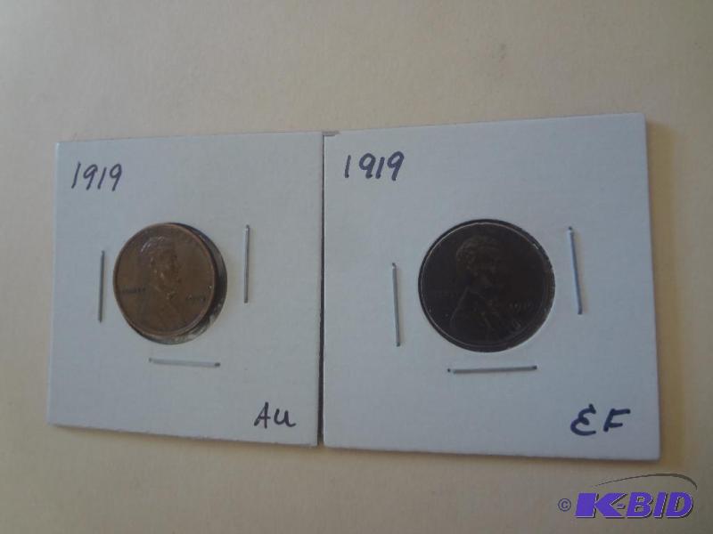 1919 Lincoln Wheat Cents - (Qty. 2)...