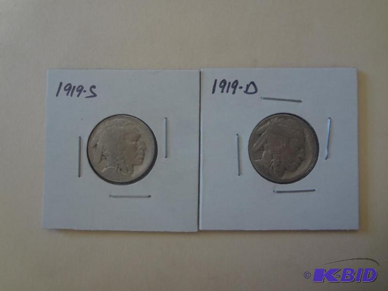 1919-D &amp 1919-S - Buffalo Nicke...