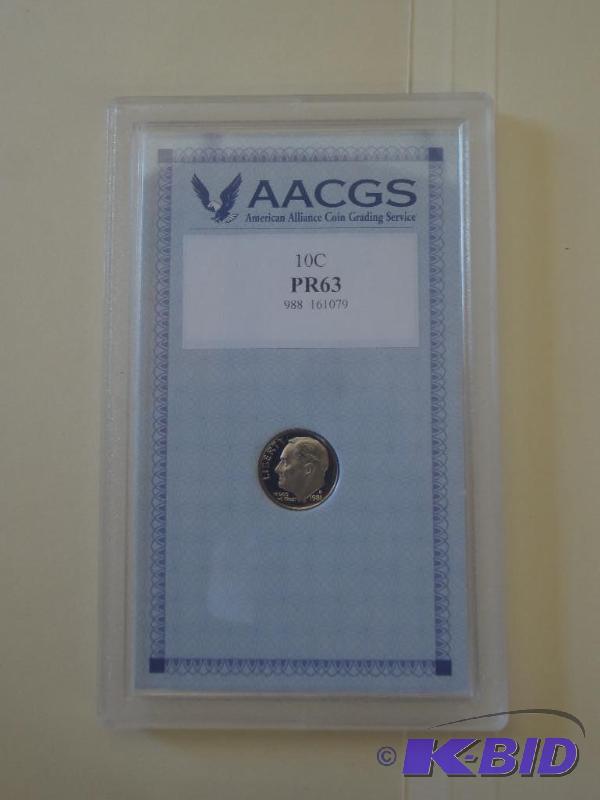 1981-S Roosevelt Dime - AACGS Slabb...