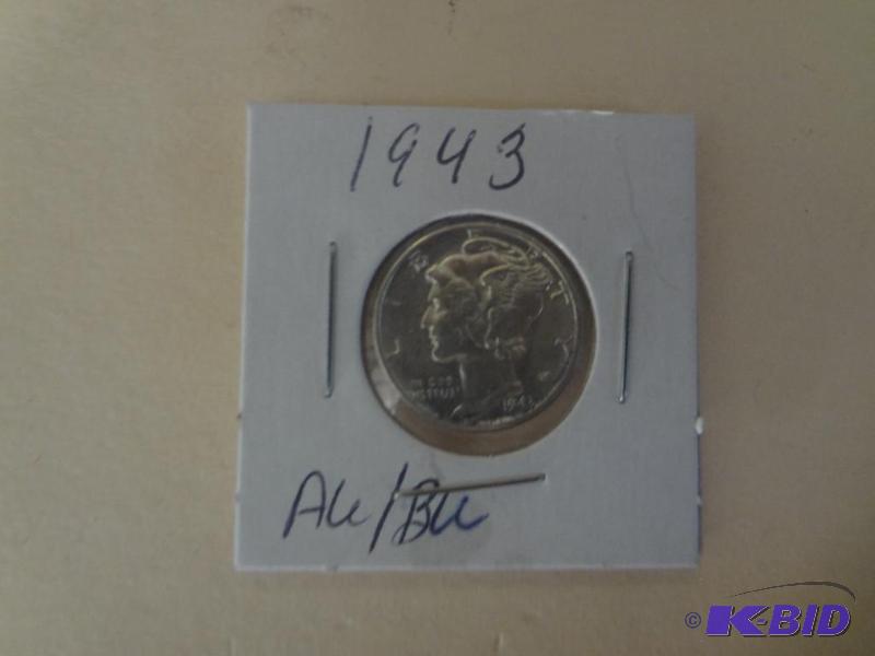 1943 Mercury Dime, Has Proof LikeG...