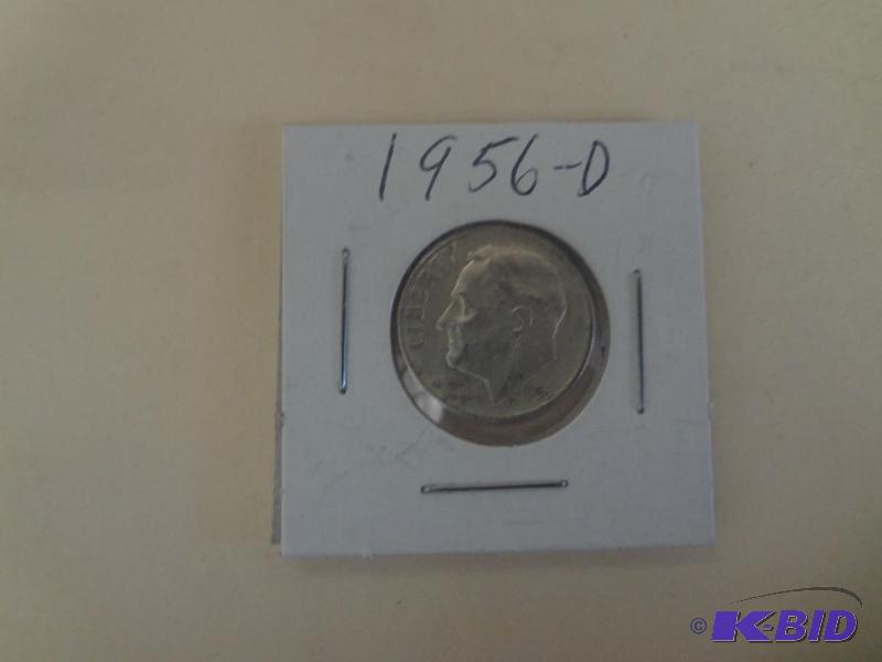 1956-D Roosevelt Dime, Well Preserv...