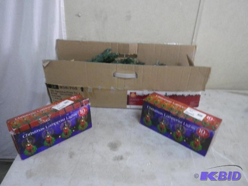 Small christmas tree and 2 boxes of...