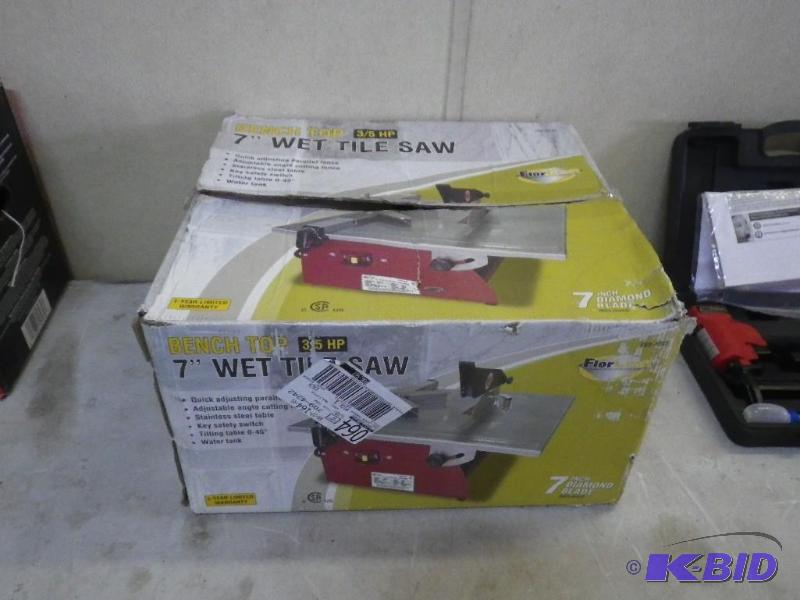 7&quot wet tile saw...