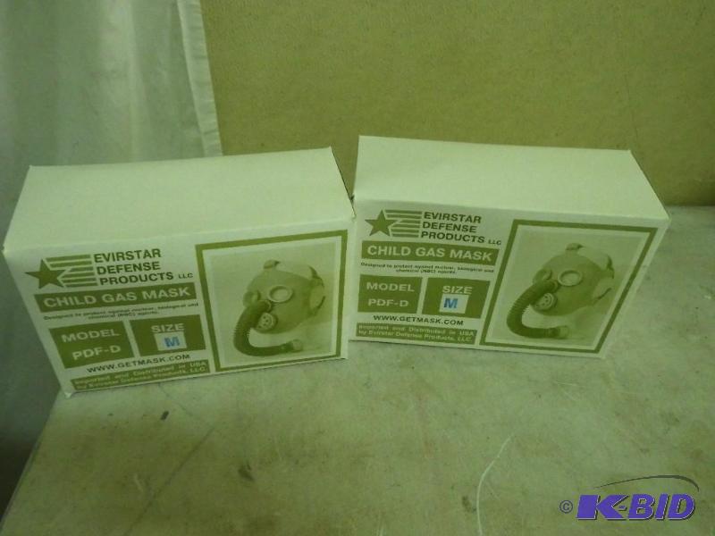 2 new childs gas masks, size M...