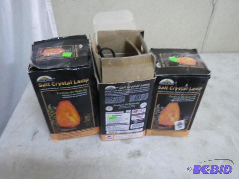 3 salt crystal lamps...