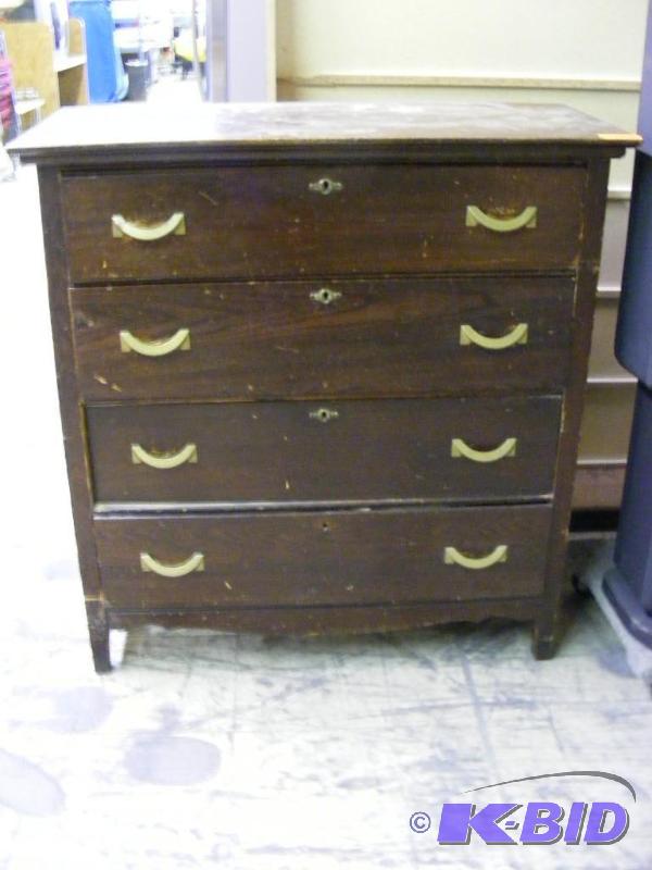 lot 1 image: Old Dresser with 4 drawers...
