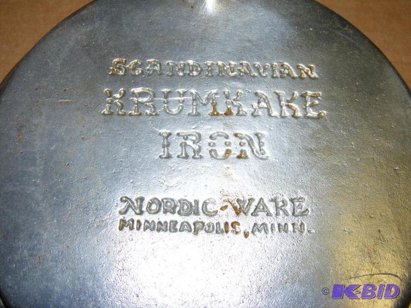 lot 11 image: Scandinavian Krumkake Iron...