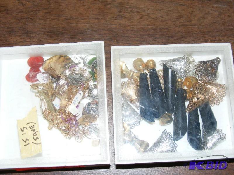 lot 58 image: two small boxes of jewelry making s...
