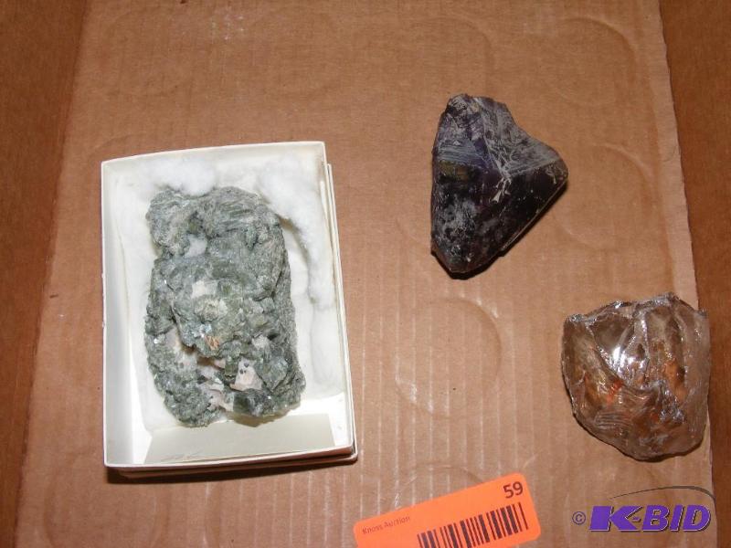 lot 59 image: three rockmineral specimens...